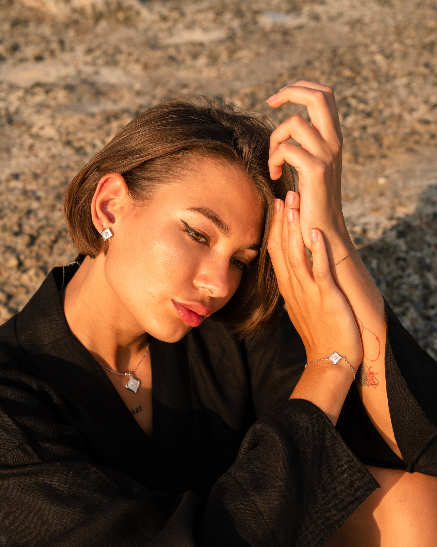 Elysian Bloom Silver  set