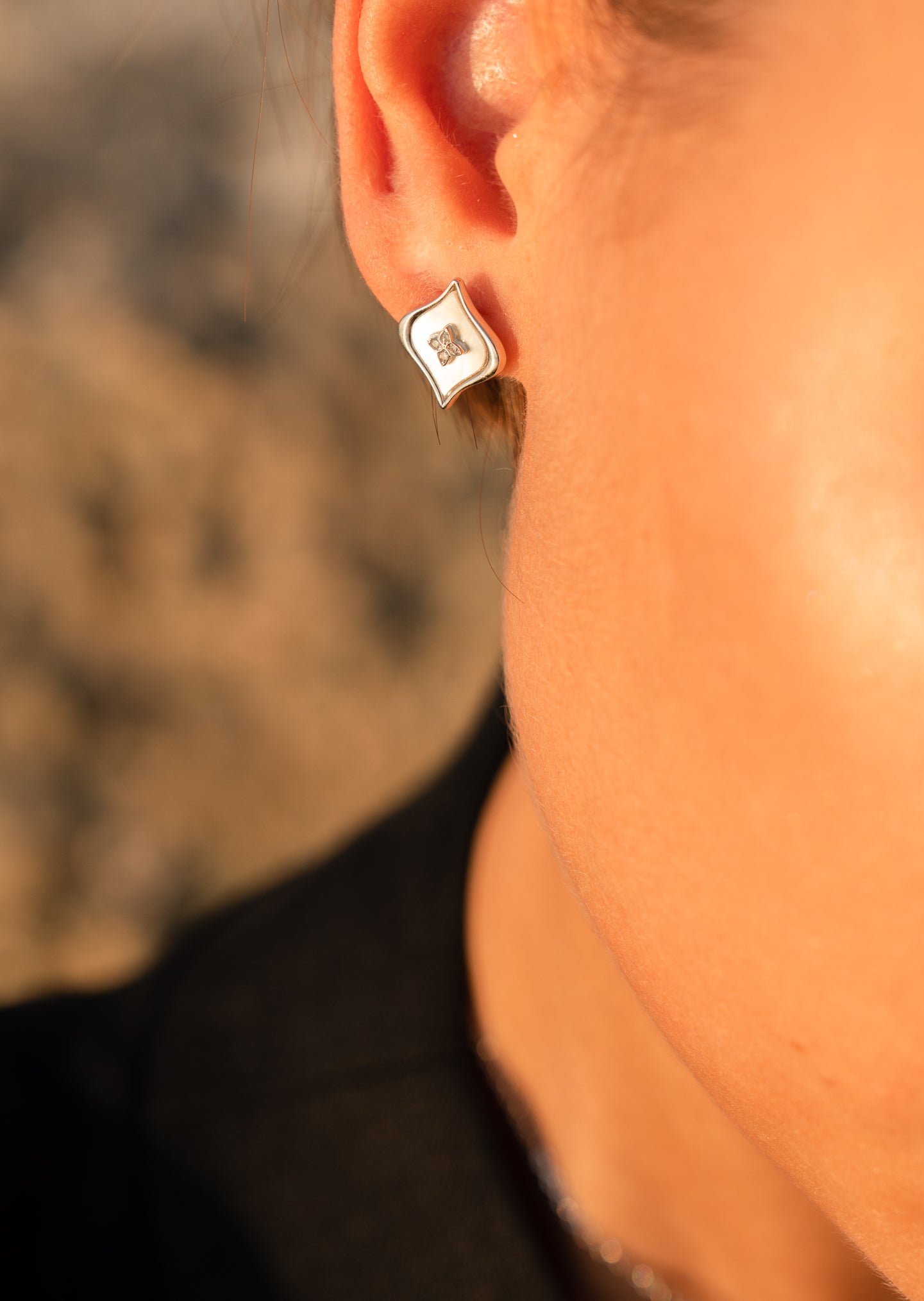 Elysian Bloom Earrings-Silver