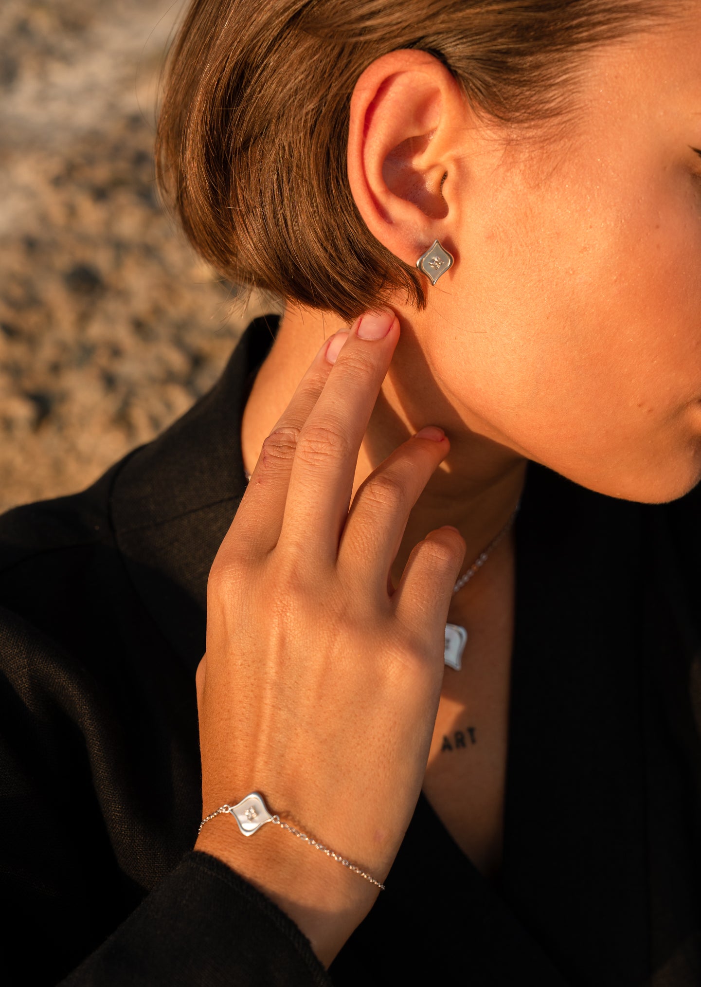 Elysian Bloom Earrings-Silver